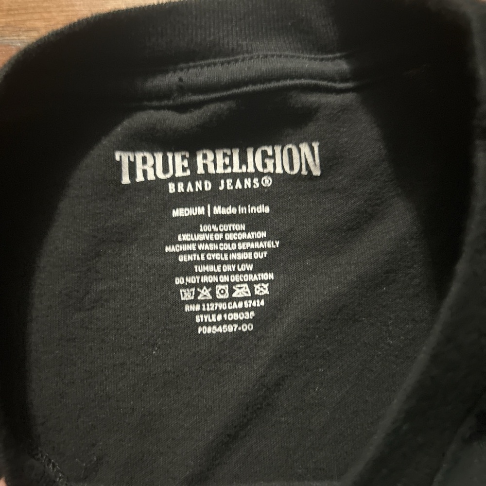 True Religion Black Crew Neck Tee